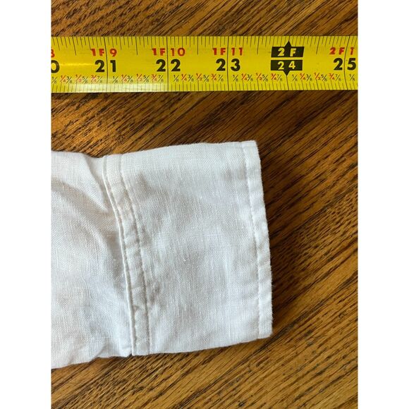 EVERLANE White 100% Linen Long Sleeve Button Up Shirt Top  Women's Size 0 - Picture 10 of 10